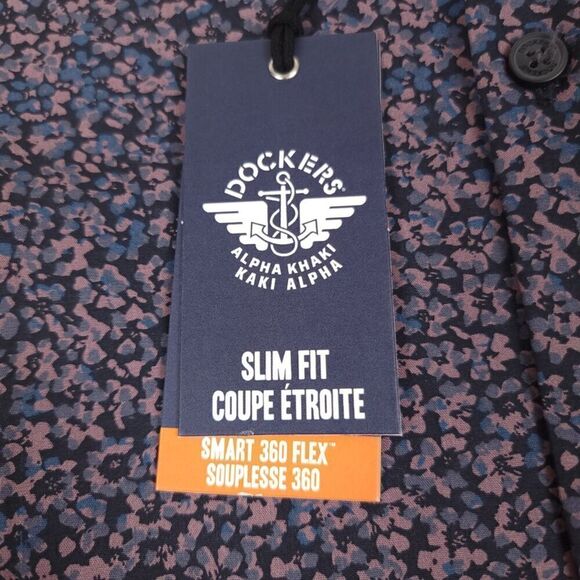 NWT Dockers Smart 360 Flex Slim Fit Long Sleeve Button Down Shirt Mens Small - Picture 12 of 12